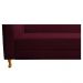 Recamier Valéria 185cm Lado Direito Suede Bordô - Amarena Móveis