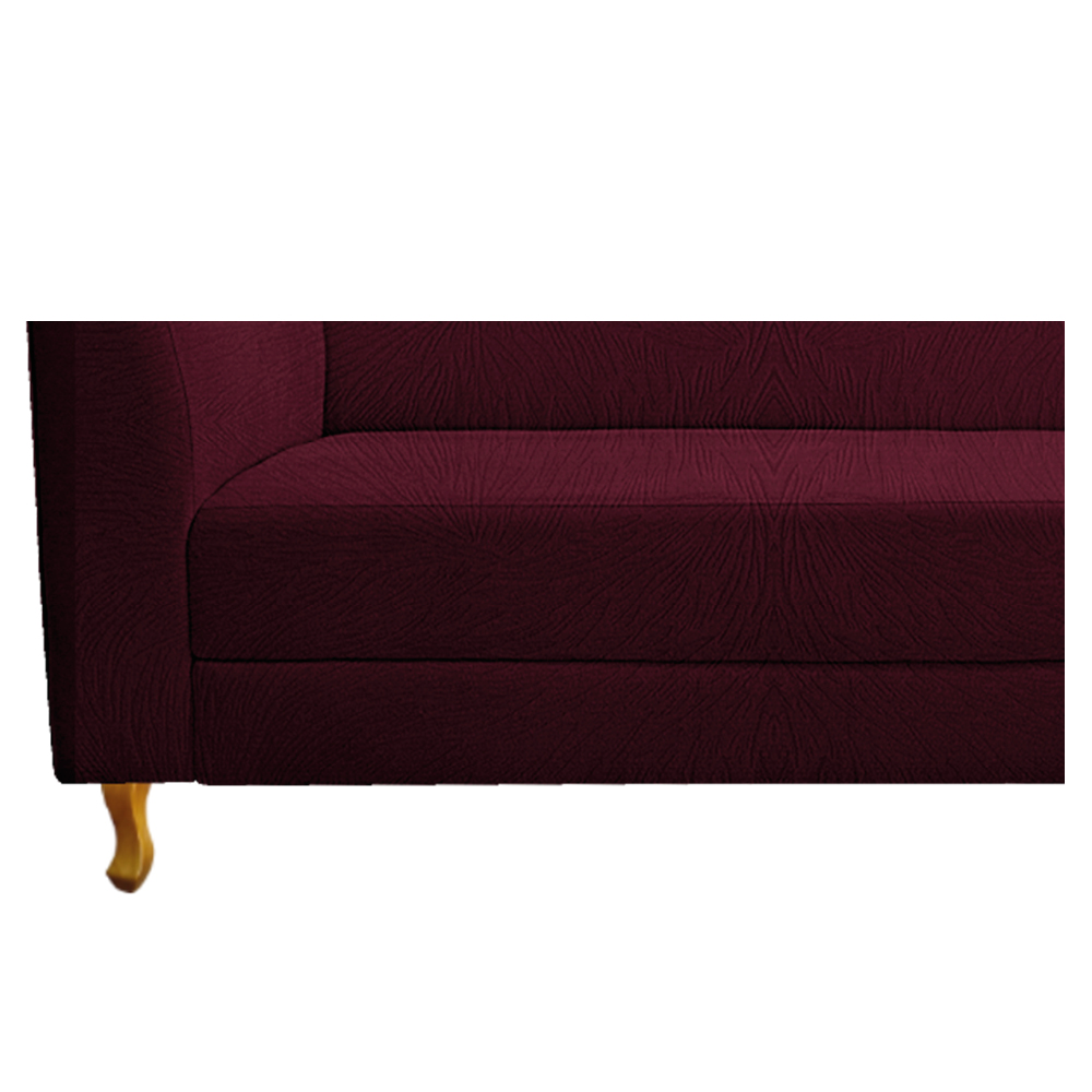 Recamier Valéria 185cm Lado Direito Suede Bordô - Amarena Móveis