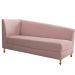 Recamier Valéria 185cm Lado Direito Suede Rosê - Amarena Móveis