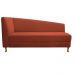 Recamier Valéria 185cm Lado Direito Suede Terracota - Amarena Móveis