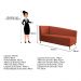 Recamier Valéria 185cm Lado Direito Suede Terracota - Amarena Móveis