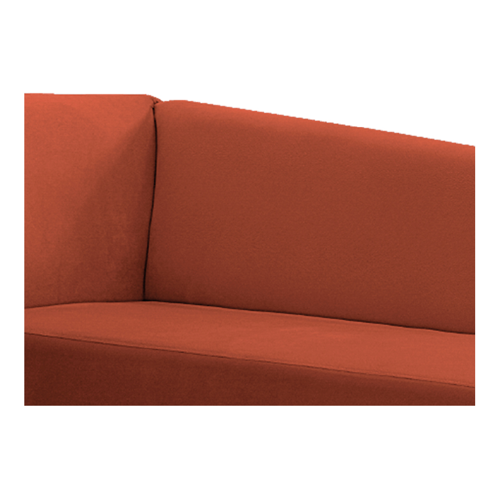 Recamier Valéria 185cm Lado Direito Suede Terracota - Amarena Móveis