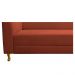 Recamier Valéria 185cm Lado Direito Suede Terracota - Amarena Móveis