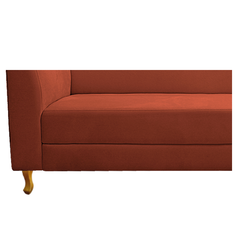 Recamier Valéria 185cm Lado Direito Suede Terracota - Amarena Móveis