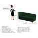 Recamier Valéria 185cm Lado Direito Suede Verde - Amarena Móveis