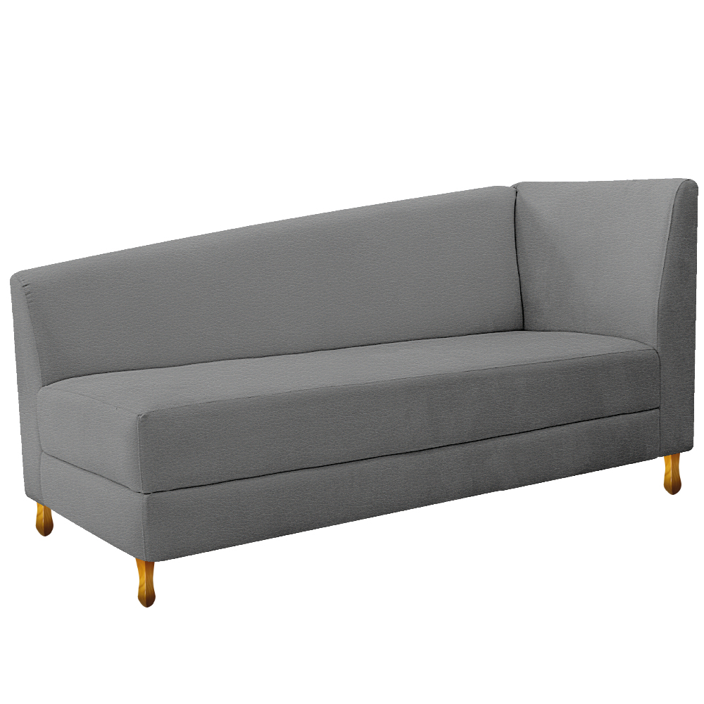 Recamier Valéria 185cm Lado Esquerdo Corano Cinza - Amarena Móveis