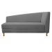 Recamier Valéria 185cm Lado Esquerdo Corano Cinza - Amarena Móveis