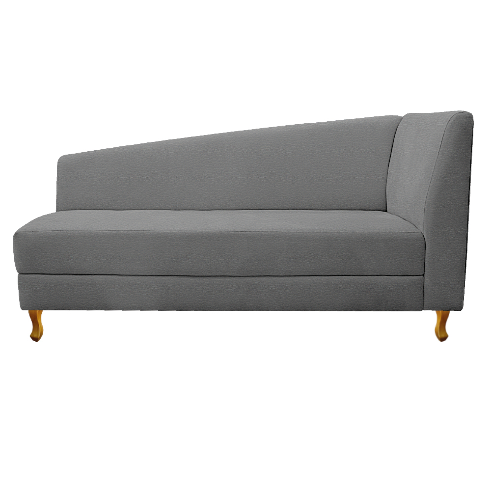 Recamier Valéria 185cm Lado Esquerdo Corano Cinza - Amarena Móveis