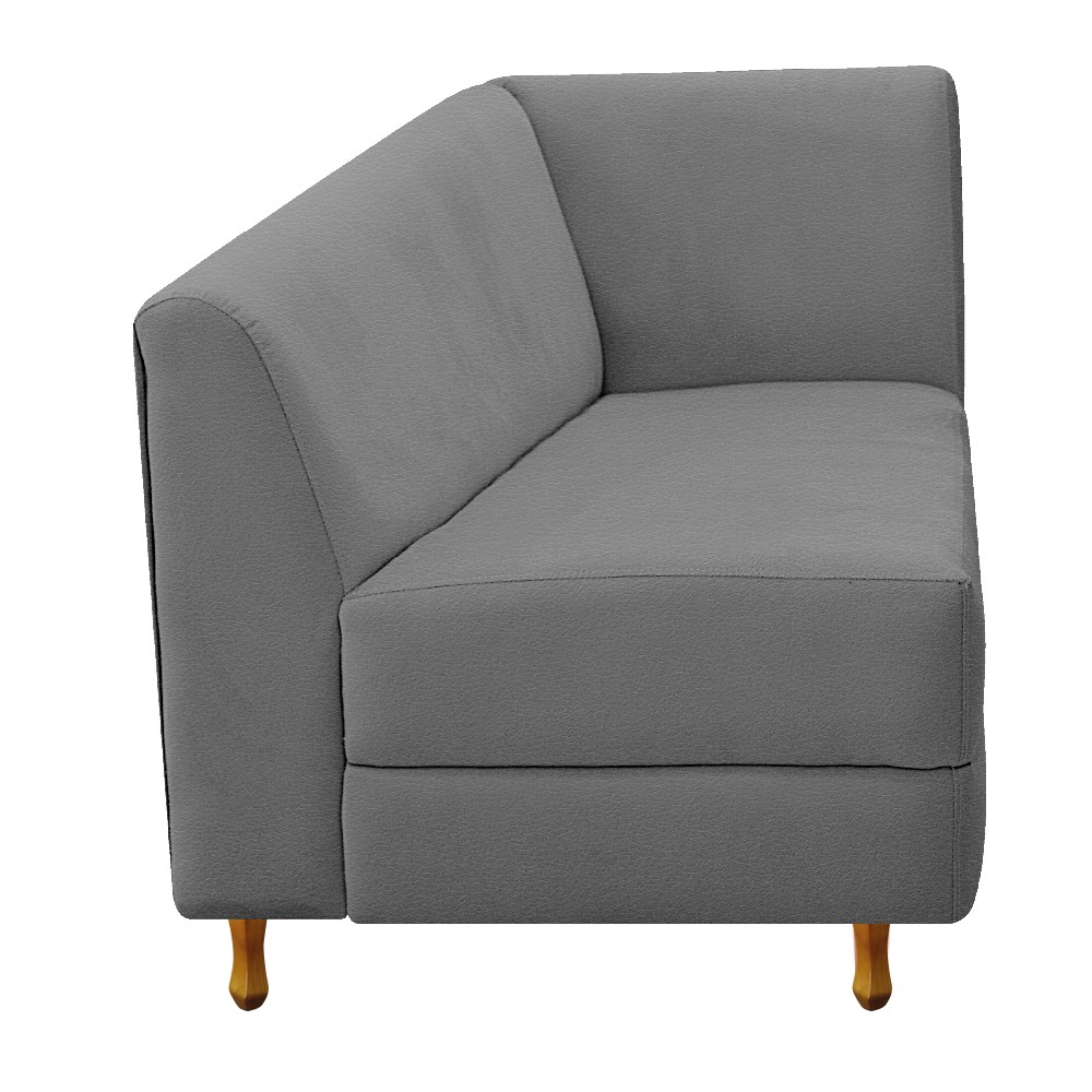 Recamier Valéria 185cm Lado Esquerdo Corano Cinza - Amarena Móveis