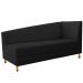 Recamier Valéria 185cm Lado Esquerdo Corano Preto - Amarena Móveis