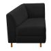 Recamier Valéria 185cm Lado Esquerdo Corano Preto - Amarena Móveis
