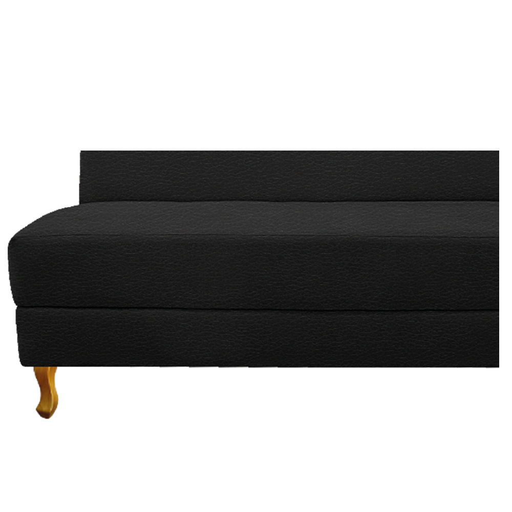 Recamier Valéria 185cm Lado Esquerdo Corano Preto - Amarena Móveis
