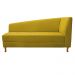 Recamier Valéria 185cm Lado Esquerdo Suede Amarelo - Amarena Móveis