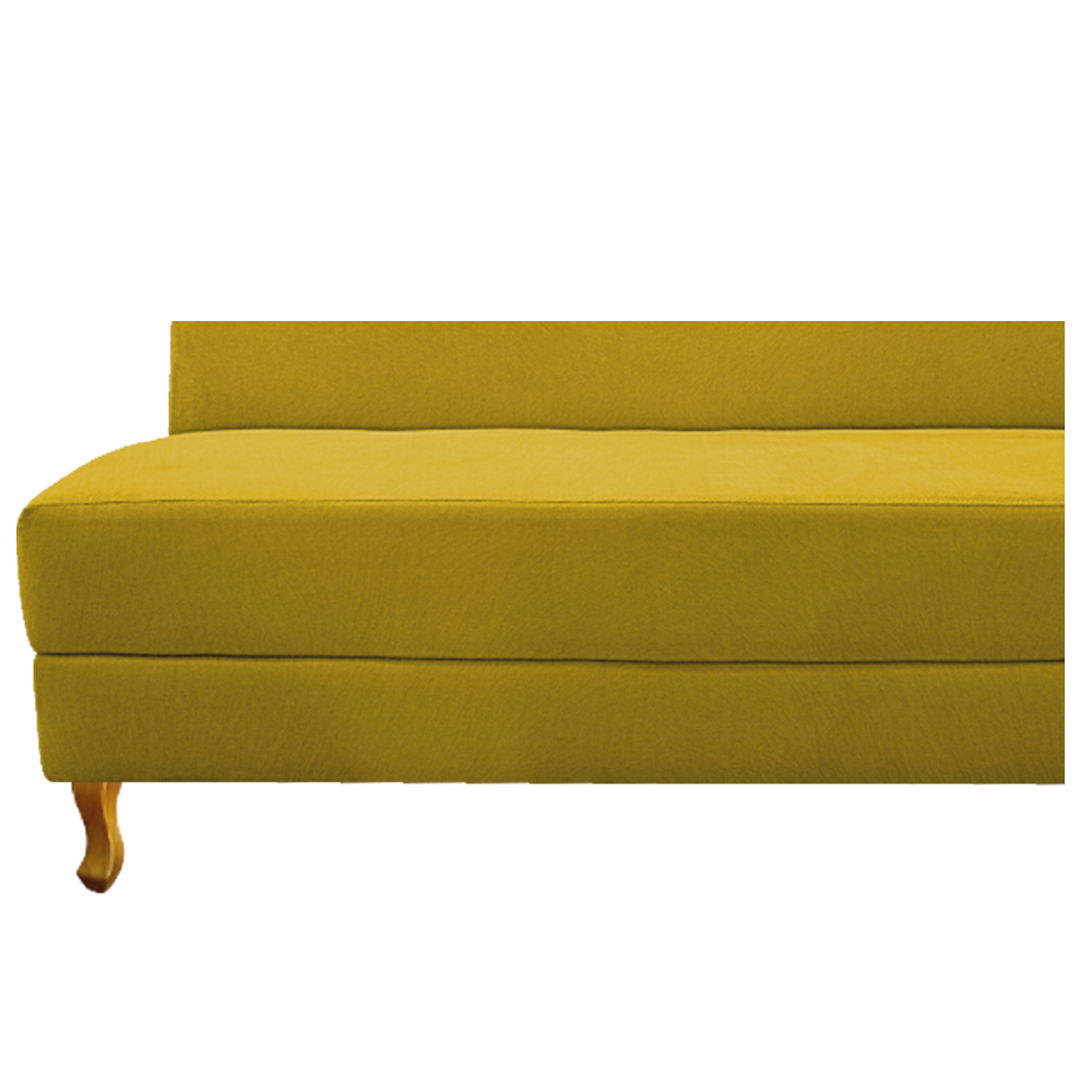 Recamier Valéria 185cm Lado Esquerdo Suede Amarelo - Amarena Móveis