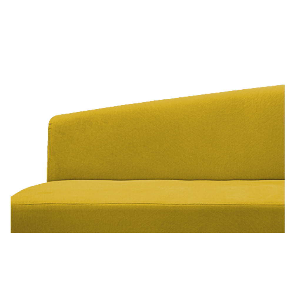 Recamier Valéria 185cm Lado Esquerdo Suede Amarelo - Amarena Móveis