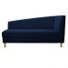 Recamier Valéria 185cm Lado Esquerdo Suede Azul Marinho - Amarena Móveis
