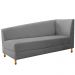 Recamier Valéria 185cm Lado Esquerdo Suede Cinza - Amarena Móveis