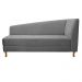 Recamier Valéria 185cm Lado Esquerdo Suede Cinza - Amarena Móveis