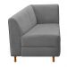 Recamier Valéria 185cm Lado Esquerdo Suede Cinza - Amarena Móveis
