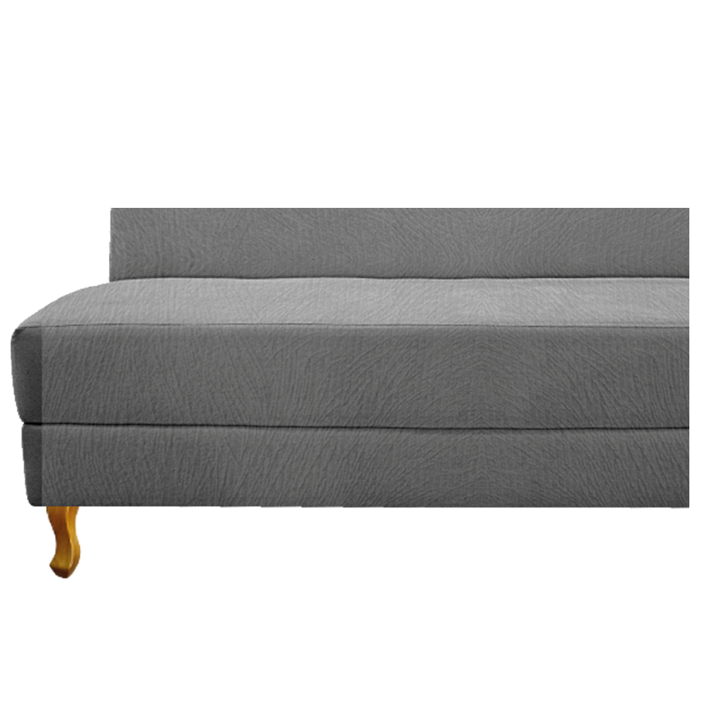 Recamier Valéria 185cm Lado Esquerdo Suede Cinza - Amarena Móveis