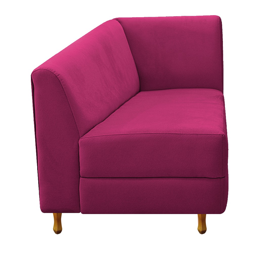 Recamier Valéria 185cm Lado Esquerdo Suede Pink - Amarena Móveis