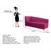 Recamier Valéria 185cm Lado Esquerdo Suede Pink - Amarena Móveis