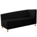 Recamier Valéria 185cm Lado Esquerdo Suede Preto - Amarena Móveis