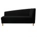 Recamier Valéria 185cm Lado Esquerdo Suede Preto - Amarena Móveis
