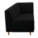Recamier Valéria 185cm Lado Esquerdo Suede Preto - Amarena Móveis