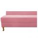 Recamier Valéria 185cm Lado Esquerdo Suede Rosa Bebê - Amarena Móveis