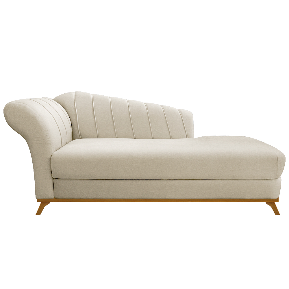 Recamier Vanessa 140cm Lado Direito Corano Bege - Amarena Móveis