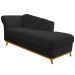 Recamier Vanessa 140cm Lado Direito Corano Preto - Amarena Móveis