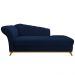 Recamier Vanessa 140cm Lado Direito Suede Azul Marinho - Amarena Móveis