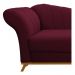Recamier Vanessa 140cm Lado Direito Suede Bordô - Amarena Móveis