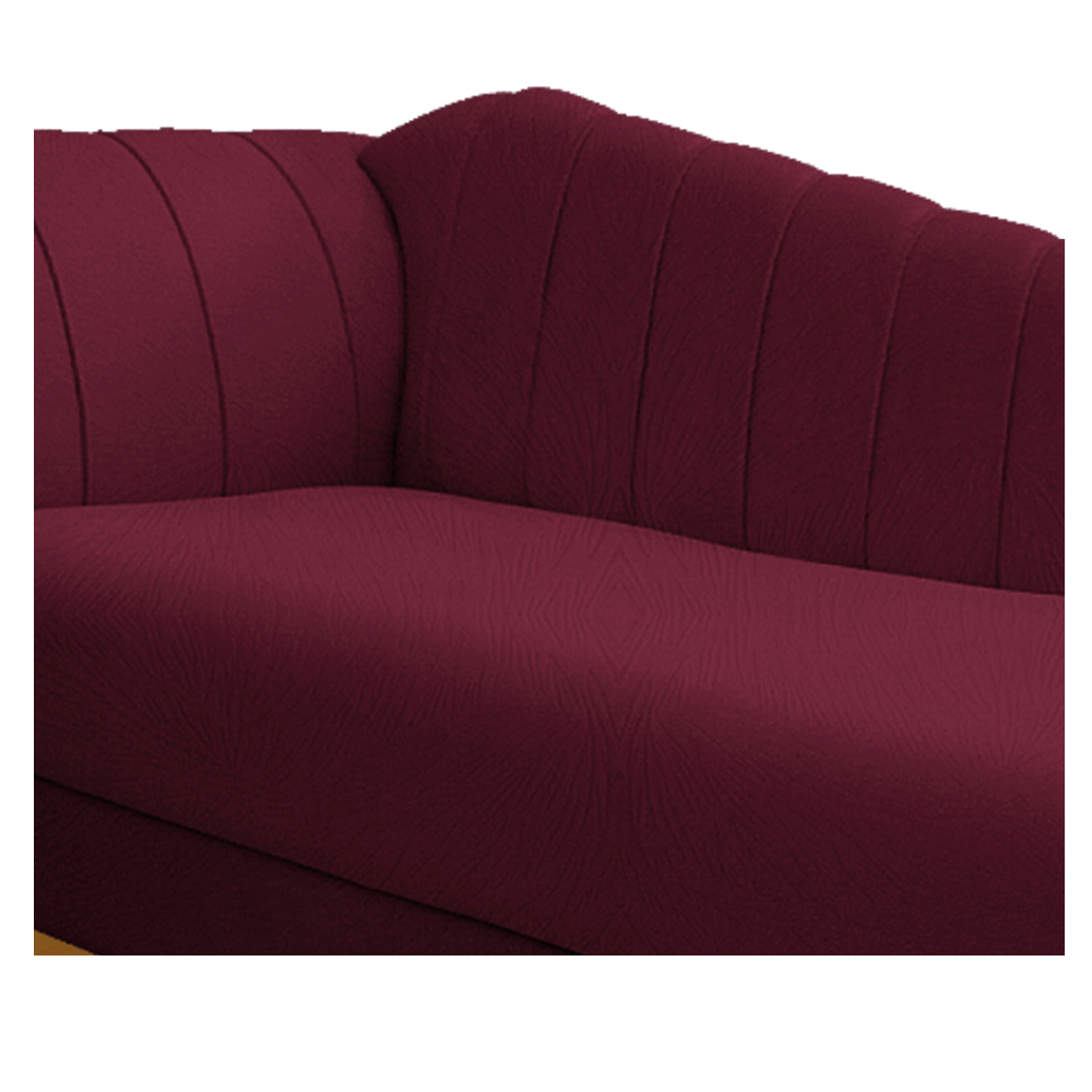 Recamier Vanessa 140cm Lado Direito Suede Bordô - Amarena Móveis