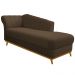 Recamier Vanessa 140cm Lado Direito Suede Marrom - Amarena Móveis