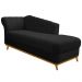 Recamier Vanessa 140cm Lado Direito Suede Preto - Amarena Móveis