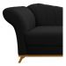 Recamier Vanessa 140cm Lado Direito Suede Preto - Amarena Móveis