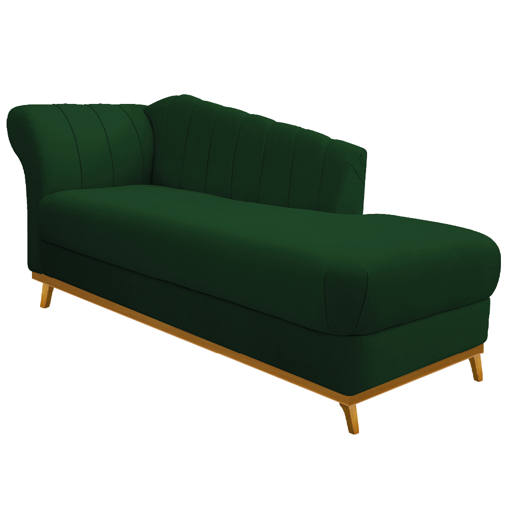 Recamier Vanessa 140cm Lado Direito Suede Verde - Amarena Móveis