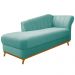 Recamier Vanessa 140cm Lado Esquerdo Suede Azul Tiffany- Amarena Móveis