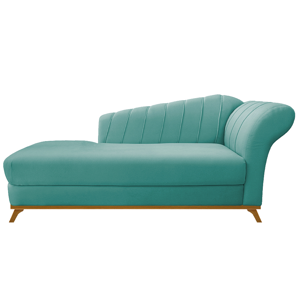 Recamier Vanessa 140cm Lado Esquerdo Suede Azul Tiffany- Amarena Móveis