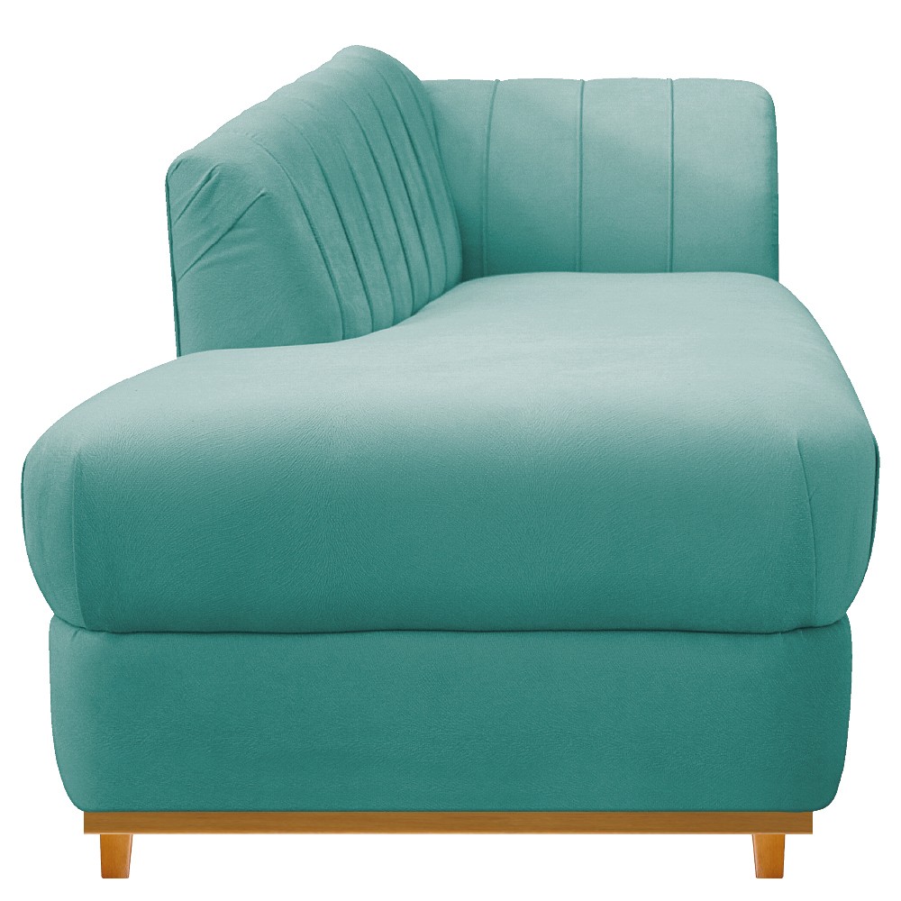 Recamier Vanessa 140cm Lado Esquerdo Suede Azul Tiffany- Amarena Móveis