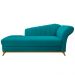 Recamier Vanessa 140cm Lado Esquerdo Suede Azul Turquesa - Amarena Móveis