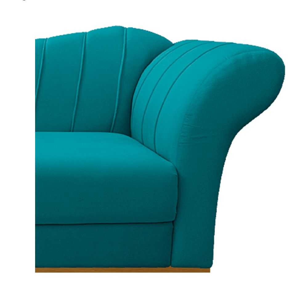 Recamier Vanessa 140cm Lado Esquerdo Suede Azul Turquesa - Amarena Móveis