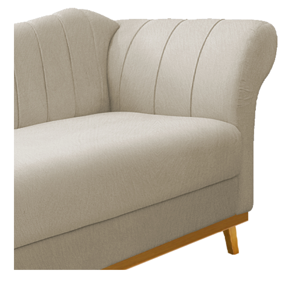 Recamier Vanessa 140cm Lado Esquerdo Suede Bege - Amarena Móveis