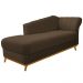 Recamier Vanessa 140cm Lado Esquerdo Suede Marrom - Amarena Móveis