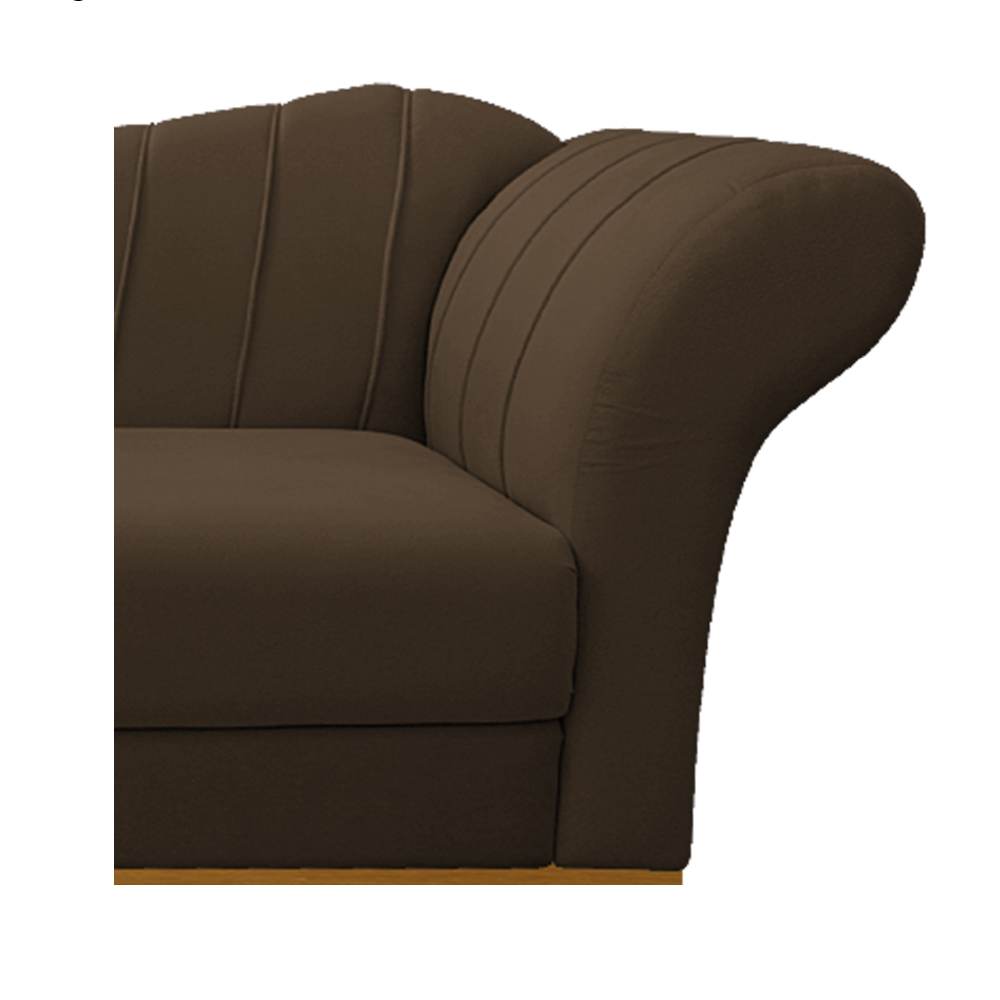 Recamier Vanessa 140cm Lado Esquerdo Suede Marrom - Amarena Móveis