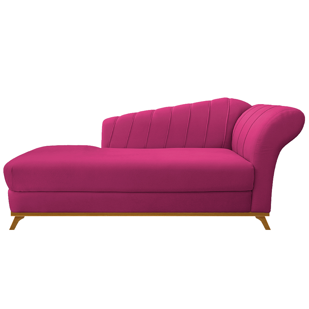 Recamier Vanessa 140cm Lado Esquerdo Suede Pink - Amarena Móveis