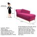 Recamier Vanessa 140cm Lado Esquerdo Suede Pink - Amarena Móveis