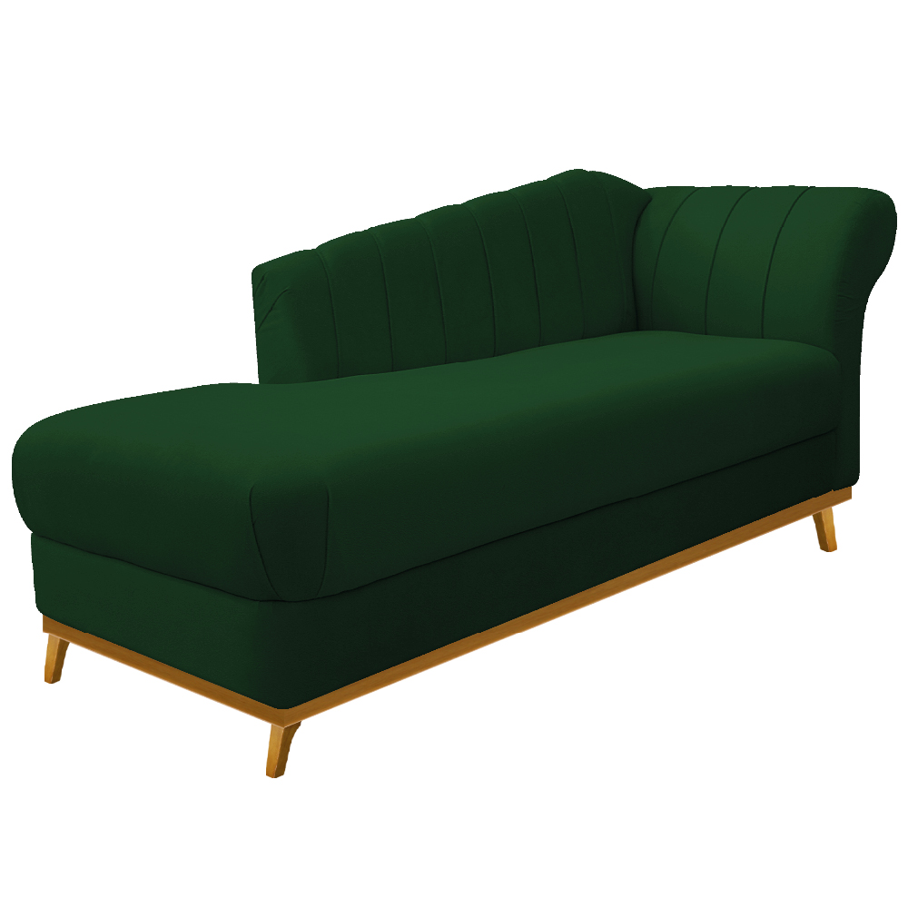 Recamier Vanessa 140cm Lado Esquerdo Suede Verde - Amarena Móveis